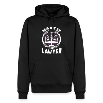 Lawyer Make It Legal - Men’s Premium Organic Hoodie - black - Front - Nico (187cm)