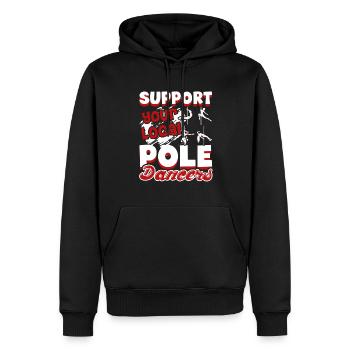 Support Your Local Pole Dancers - Men’s Premium Organic Hoodie - black - Front - Nico (187cm)