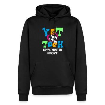 Vet Tech Spay Neuter Adopt - Men’s Premium Organic Hoodie - black - Front - Nico (187cm)