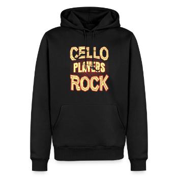 Cello Players Rock - Men’s Premium Organic Hoodie - black - Front - Nico (187cm)