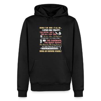 Bring On Nursing School - Men’s Premium Organic Hoodie - black - Front - Nico (187cm)