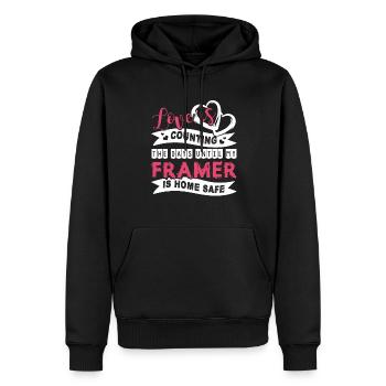 Framer I Love My Framer - Men’s Premium Organic Hoodie - black - Front - Nico (187cm)