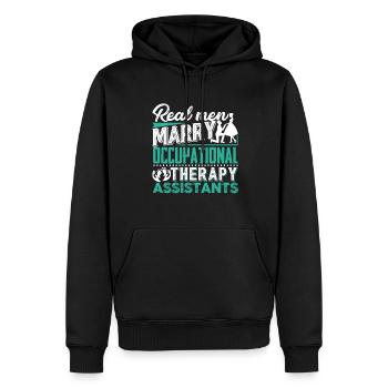 Marry Occupational Therapy Assistants - Men’s Premium Organic Hoodie - black - Front - Nico (187cm)
