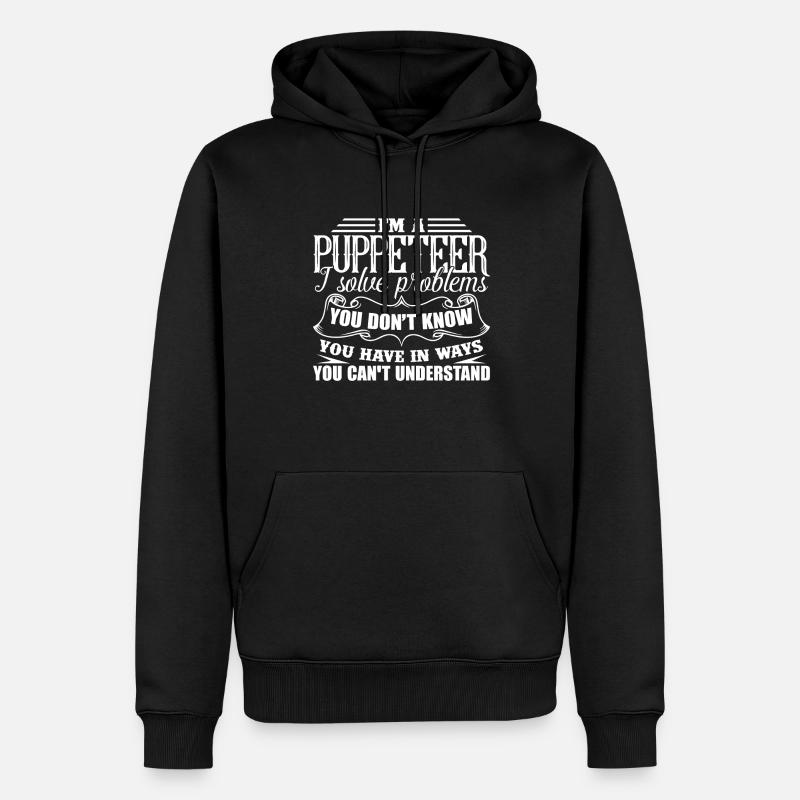 Puppeteer Solves Problems - Men’s Premium Organic Hoodie - black