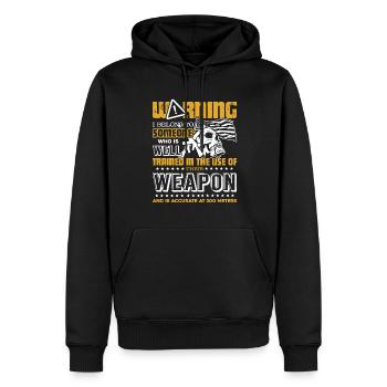 Veteran I Belong To A Veteran - Men’s Premium Organic Hoodie - black - Front - Nico (187cm)