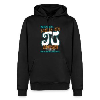 Pi Day Never Argument With Pi - Men’s Premium Organic Hoodie - black - Front - Nico (187cm)