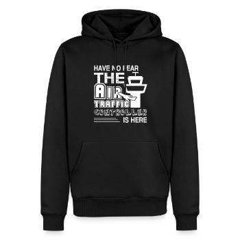 The Air Traffic Controller Is Here - Men’s Premium Organic Hoodie - black - Front - Nico (187cm)