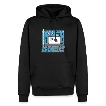Architect I Love My Job - Men’s Premium Organic Hoodie - black - Front - Nico (187cm)