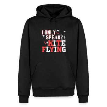 Kite Flying I Only Speak Kite Flying - Men’s Premium Organic Hoodie - black - Front - Nico (187cm)