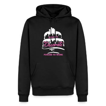 Cake Decorator Born To Cake Decorator - Men’s Premium Organic Hoodie - black - Front - Nico (187cm)