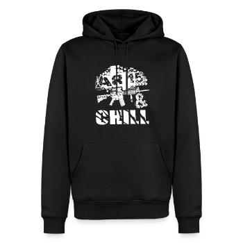 AR 15 Chill - Men’s Premium Organic Hoodie - black - Front - Nico (187cm)
