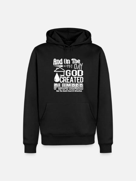 Plumber God Created Plumber - Men’s Premium Organic Hoodie - black