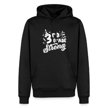 3rd Grade Teacher 3rd Grade Strong - Men’s Premium Organic Hoodie - black - Front - Nico (187cm)