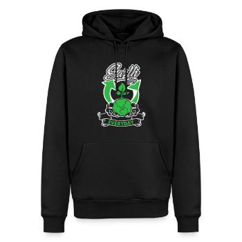 Earth Day Every Day - Men’s Premium Organic Hoodie - black - Front - Nico (187cm)