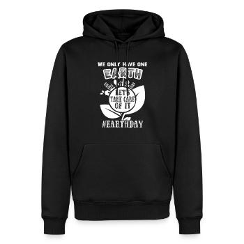 Earth Day We Only Have One Earth - Men’s Premium Organic Hoodie - black - Front - Nico (187cm)