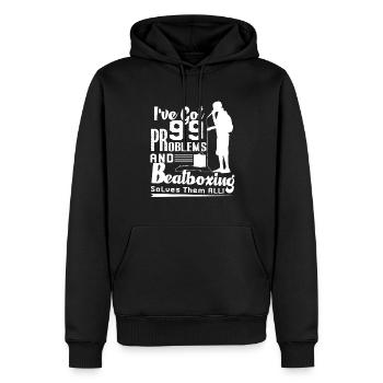 Beatboxing Beatboxing Solves Them All - Men’s Premium Organic Hoodie - black - Front - Nico (187cm)