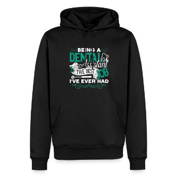 Dental Assistant Dental Assistant Is The Best Job - Men’s Premium Organic Hoodie - black - Front - Nico (187cm)