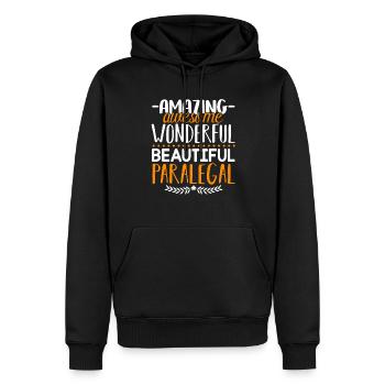 Paralegal Amazing Paralegal - Men’s Premium Organic Hoodie - black - Front - Nico (187cm)