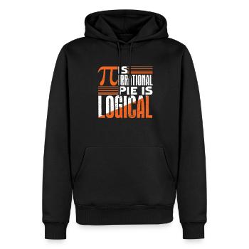 Pi Day Pi Is Irrational - Men’s Premium Organic Hoodie - black - Front - Nico (187cm)