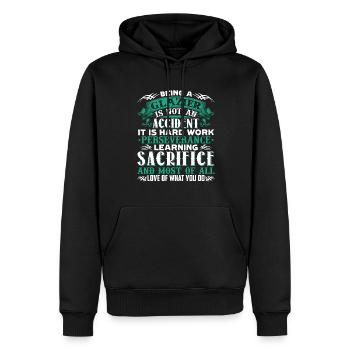Being A Glazier Is Not An Accident - Men’s Premium Organic Hoodie - black - Front - Nico (187cm)
