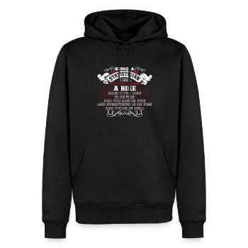 Statistician Being A Statistician Is Easy - Men’s Premium Organic Hoodie - black - Front - Nico (187cm)