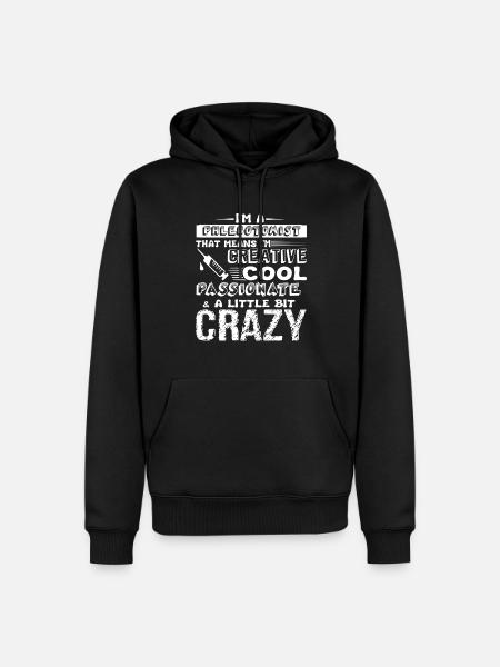 Phlebotomist Cool And Crazy Phlebotomist - Men’s Premium Organic Hoodie - black