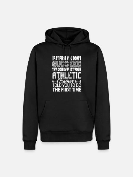 Athletic Trainer Funny Athletic Trainer - Men’s Premium Organic Hoodie - black