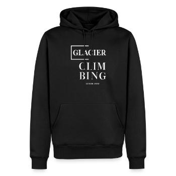 Sports extrêmes Escalade sur glacier - Sweat à capuche Premium bio Homme - noir - Devant - Nico (187cm)