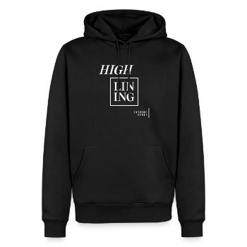 Sports extrêmes Highlining - Sweat à capuche Premium bio Homme - noir - Devant - Nico (187cm)