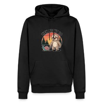 Zieh Nicht So Faultier Und Schnecke - Männer Premium Bio Hoodie - Schwarz - Vorne - Nico (187cm)