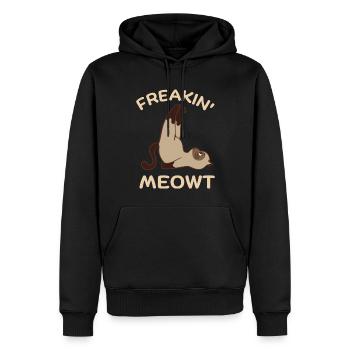 Freakin Meowt - Männer Premium Bio Hoodie - Schwarz - Vorne - Nico (187cm)