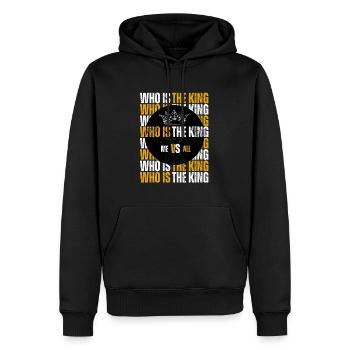 Qui est le roi ? Moi contre Tout Qui est le roi? - Sweat à capuche Premium bio Homme - noir - Devant - Nico (187cm)
