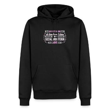Sozialarbeiterin Shirt Sei nett zu mir - Männer Premium Bio Hoodie - Schwarz - Vorne - Nico (187cm)