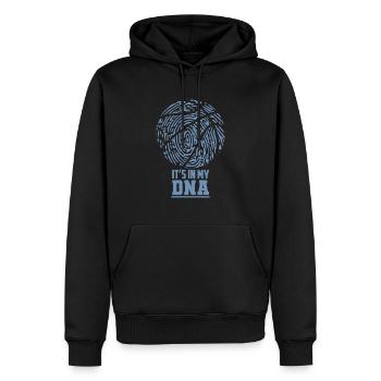 Basketball spielen ist in meiner DNA - Männer Premium Bio Hoodie - Schwarz - Vorne - Nico (187cm)