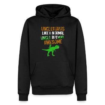 Unclesaurus T Rex Dinosaur Uncle Dinosaur - Sweat à capuche Premium bio Homme - noir - Devant - Nico (187cm)