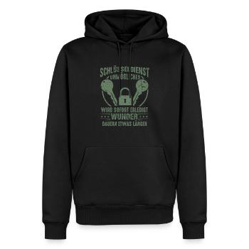 Schlüsseldienst Geschenkideen Sprüche - Männer Premium Bio Hoodie - Schwarz - Vorne - Nico (187cm)