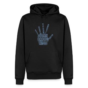 Erzieherin Shirt Wundervolle Worte - Männer Premium Bio Hoodie - Schwarz - Vorne - Nico (187cm)