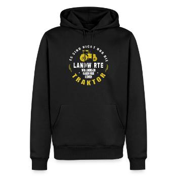 Es Sind Nicht Nur Die Landwirte Unterstützen Demo - Männer Premium Bio Hoodie - Schwarz - Vorne - Nico (187cm)
