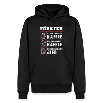 My daily routine as a forester - Men’s Premium Organic Hoodie - black - Front - Nico (187cm)
