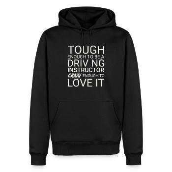 Instructeur de conduite Crazy Drive Tutor - Sweat à capuche Premium bio Homme - noir - Devant - Nico (187cm)