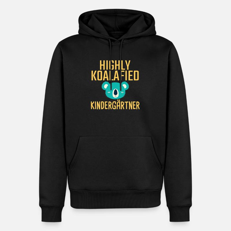 Enseignant de maternelle Koalafied - Sweat à capuche Premium bio Homme - noir