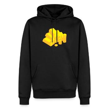 Money, Gold - Sweat à capuche Premium bio Homme - noir - Devant - Nico (187cm)