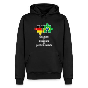 German Brazilian Puzzle - Männer Premium Bio Hoodie - Schwarz - Vorne - Nico (187cm)