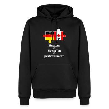 German Canadian Puzzle - Men’s Premium Organic Hoodie - black - Front - Nico (187cm)