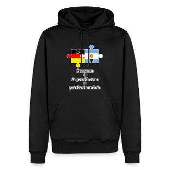 German Argentinean Puzzle - Men’s Premium Organic Hoodie - black - Front - Nico (187cm)
