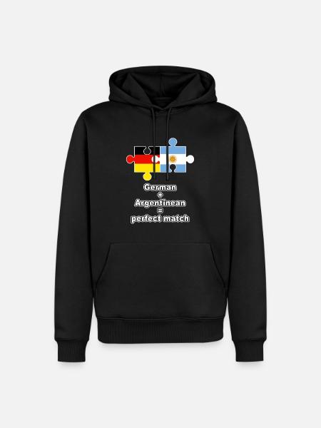 German Argentinean Puzzle - Men’s Premium Organic Hoodie - black