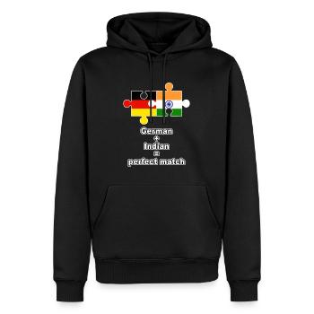 German Indian Puzzle - Men’s Premium Organic Hoodie - black - Front - Nico (187cm)