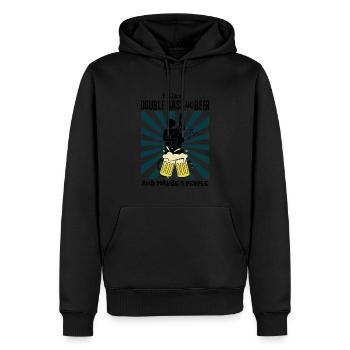 Double Bass Player Gifts - Men’s Premium Organic Hoodie - black - Front - Nico (187cm)