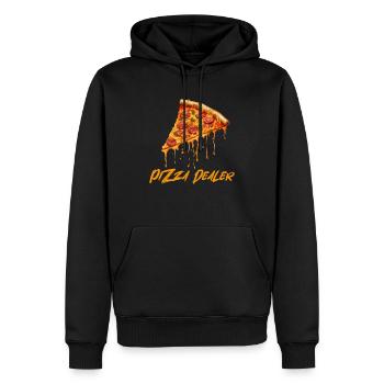 Pizzaïolo - Sweat à capuche Premium bio Homme - noir - Devant - Nico (187cm)