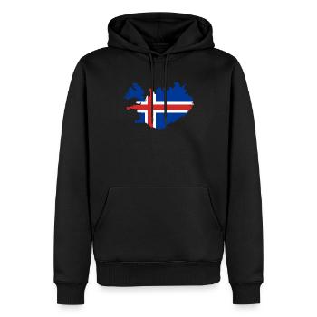 Island - Männer Premium Bio Hoodie - Schwarz - Vorne - Nico (187cm)